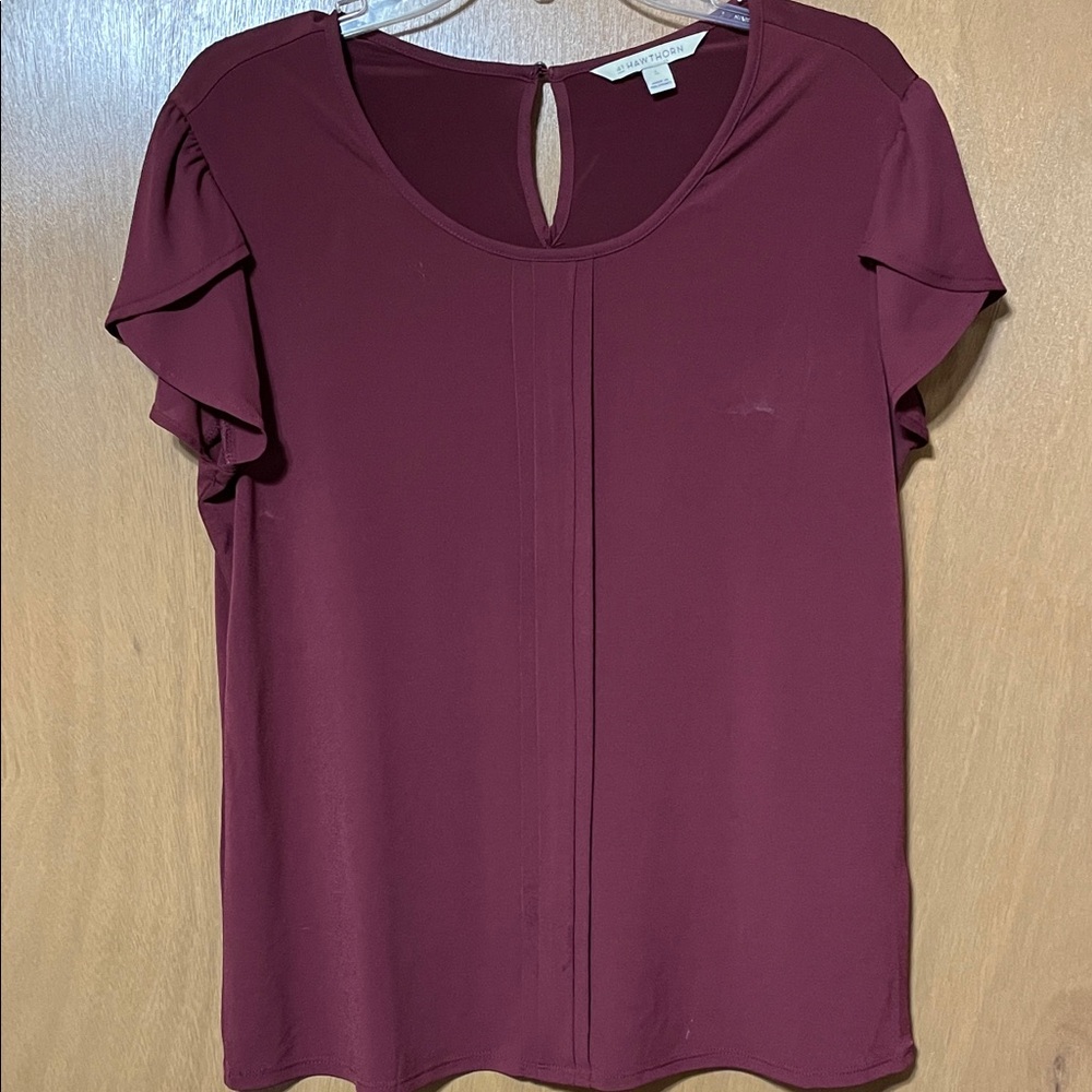 41 Hawthorn Deep Burgundy Blouse